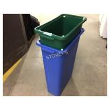 Recycle pails w/ lids (2) - w1