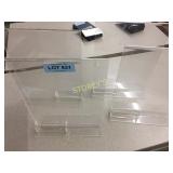 Sign Stand - clear acrylic, 8.5 x 11", 4 lot - w1