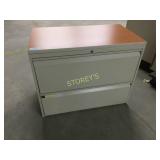 Lateral file cabinet, 2-drawer w/ finish top - w1