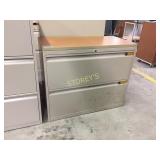 Lateral file cabinet - 2 drawer, w/