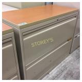 Lateral file cabinet, 2-drawer w/ top