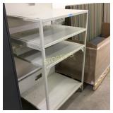 Metal stand/ shelving, white