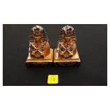 Pair of Gold Painted King Tut Egyptian Figurines