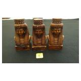 Three Small Egyptian Bust Figurines