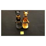 Black, Gold Painted Cat Egyptian Figurines