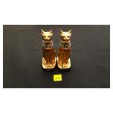 Pair of Cat Egyptian Gold Painted Figurines