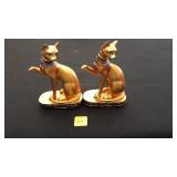 Pair of Egyptian Gold Cat Figures