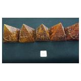 Five Small Egyptian Pyramid Figurines