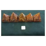 Five Small Egyptian Pyramid Figurines