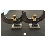 Pair of Isis Egyptian Goddess Sculptures