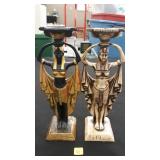 Pair of Nut Egyptian Goddess Scultpures