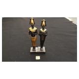 Black, Gold Accented Egyptian God Osiris Sculpture