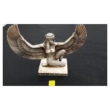 Marble Painted Egyptian Goddess Isis Sculpture