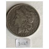 1889 P  Morgan Silver $1 Dollar Coin 3029