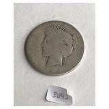 1924 P  Silver Peace $1 Dollar Coin 3042