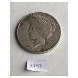 1923 S   Silver Peace $1 Dollar Coin 3043