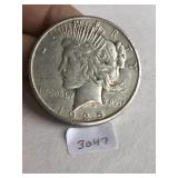 1925 S  Silver Peace $1 Dollar Coin 3047