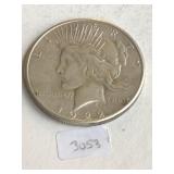 1922 S    Silver Peace $1 Dollar Coin 3053