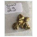 2.3  Grams California River Gold Nuggets 3060