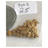 2.5  Grams California River Gold Nuggets 3062