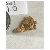 1.0  Grams California River Gold Nuggets 3063