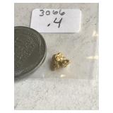 0.4  Grams California River Gold Nuggets 3066