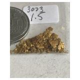 1.5  Grams California River Gold Nuggets 3073
