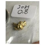 0.8  Grams California River Gold 3089