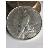 4 Silver Peace $1 Dollar Coins, 1922S,25P,24P, 23D