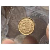 .999 Gold 2 Peso Coin Uncirc,  20th Century Mexico