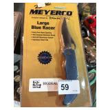 NIB Meyerco Large Blue Racer Folding Knife