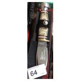 NIB Steel Warrior by Frost Cutlery Knife, Sheath &