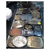 16 Metal Belt Buckles 2 Lighters