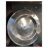 Hammered Aluminum Tray Weighted 12 3/4" Wide