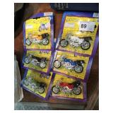 6 NIB Die Cast Motorcycles