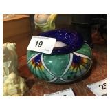 Hand Fired Round Ceramic Colorful Ash Tray