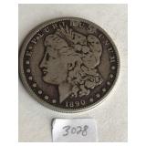 1890 S  Morgan Silver $1 Dollar Coin 3028