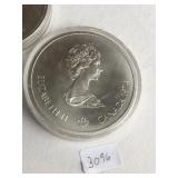 .925  1.5 OZ Silver 1976 Canada XXI Olympaid Coin
