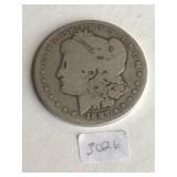 1887 O  Morgan Silver $1 Dollar Coin 3026