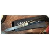 Damascus Folding Blade Knife w/ Box