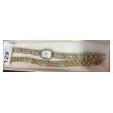 Elgin Watch w/ Stones & Matching Bracelet