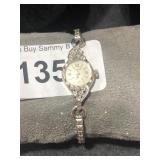 Vintage Elgin Watch 14k Bezel w/ Diamonds