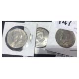 3 Kennedy Half Dollars 1971 D, 1981 D, 2006 P