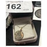 1977 Mini Lincoln Penny on 12k Gold Chain