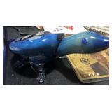Blue Glass Turtle Pipe  5 1/2" Long