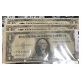 3 Silver Certificates 1935 E $1.00 Bills