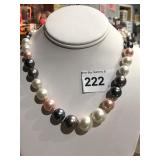 Graduated 4 Color Pearl Strand 19" Long