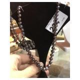 Purple Pearl Necklace 18" long