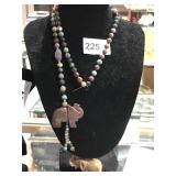 Strand of Precious Stones w/ Elephant on Bottom &