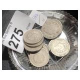 10 Liberty "V" Nickels Century Old